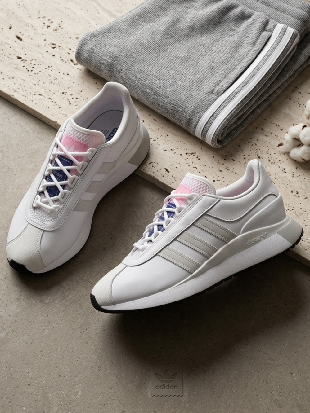 adidas Originals SL Andridge Women’s Sneakers White Grey Black W7 NWB